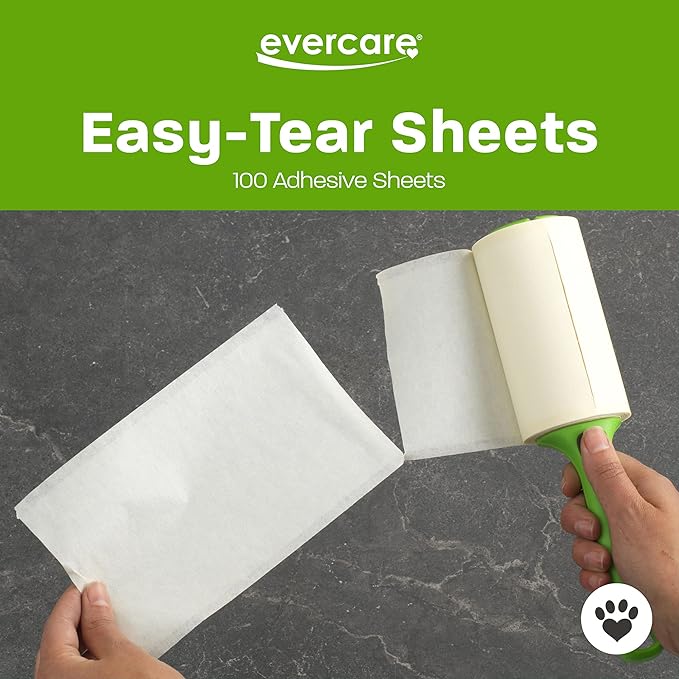 Evercare All Purpose Pet Hair Lint Roller, 100 Sheets – Reusable Sticky Roller - Image 4