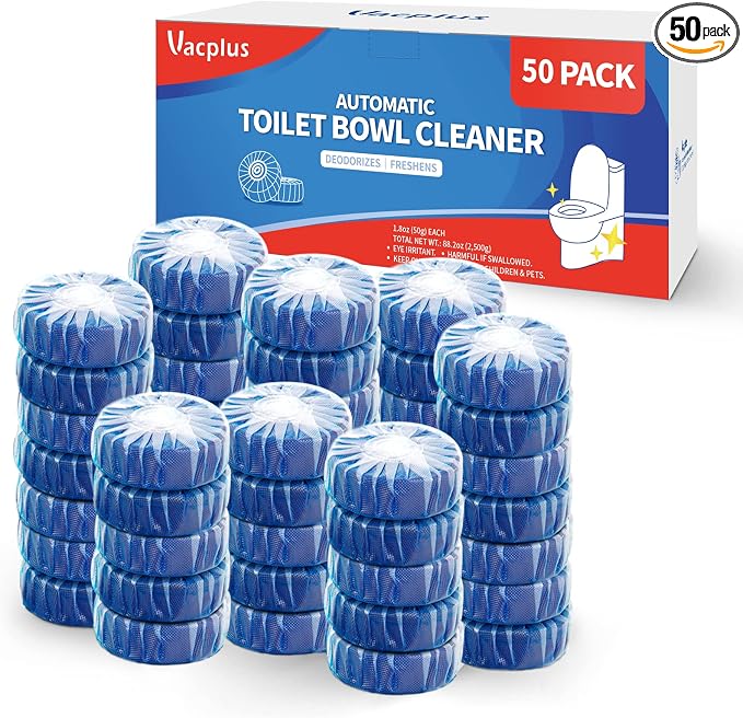 Vacplus Automatic Toilet Bowl Cleaner Tablets, Bathroom Toilet Tank Cleaner by Vacplus