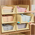 SNSLXH 5 Pack Stackable Closet Organizer Box, Space-Saving Clothes Storage by SNSLXH