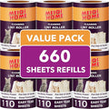 Extra Sticky Lint Roller Refills Only, 660 Easy-Tear Sheets by MEIQIHOME