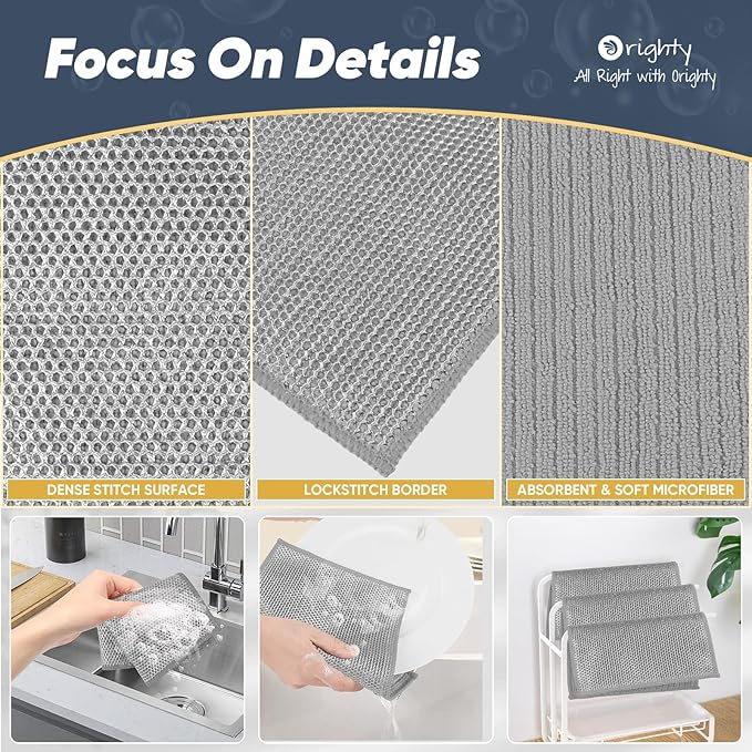 Orighty Multipurpose Wire Dishwashing Rag 24 Pcs, Upgraded Double-Layer - Image 3