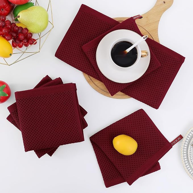 Homaxy 100% Cotton Waffle Weave Kitchen Dish Cloths, Ultra Soft Absorbent Quick - Image 7