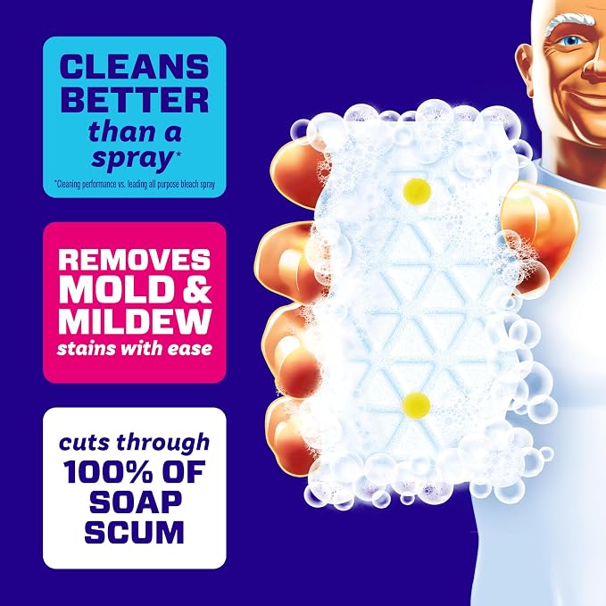 Mr. Clean Magic Eraser Sponge, Bathroom Cleaner, Soap Scum Shower & Tub Cleaner - Image 2