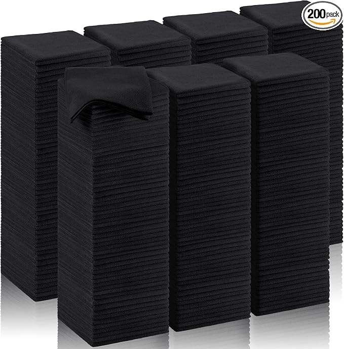 200 Pcs Microfiber Cleaning Cloth 16x16 Inch Microfiber Towels by Oudain