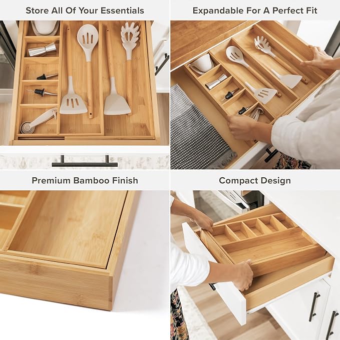 KitchenEdge Adjustable Kitchen Drawer Organizer - Image 3