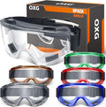 OXG 6 Pack Safety Goggles ANSI Z87.1 Glasses, Anti-Fog Protective Safety by OXG