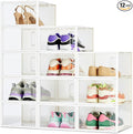 Amazon Basics Stackable and Foldable Clear Shoe Storage Organizer Box by AmazonBasics