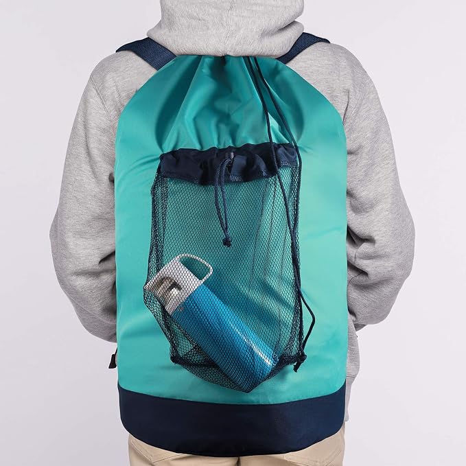 Dalykate Laundry Backpack with Shoulder Straps and Mesh Pocket Durable Nylon - Image 6