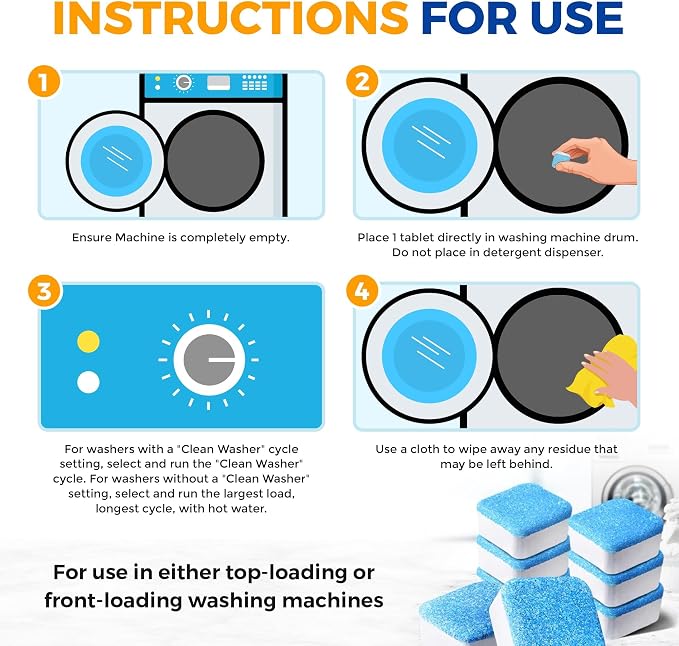 Washing Machine Cleaner Tablets 24 pack Powerful Descaler -Deep Cleaning - Image 4