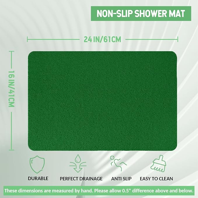 Non-Slip Bathtub Mat, 2 Pack Anti Slip Shower Mat, Fast Drying Bathtub Mats - Image 2