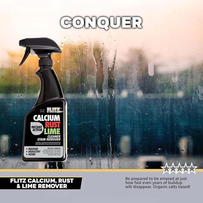Flitz Calcium, & Lime Remover - 16oz Bottle of USA-Made Limescale Remover - Image 2