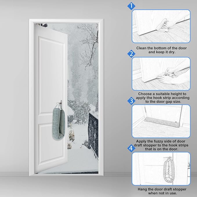 NABOWAN 36" Weighted Under Door Draft Stopper -Triangular Door Draft Blocker - Image 6