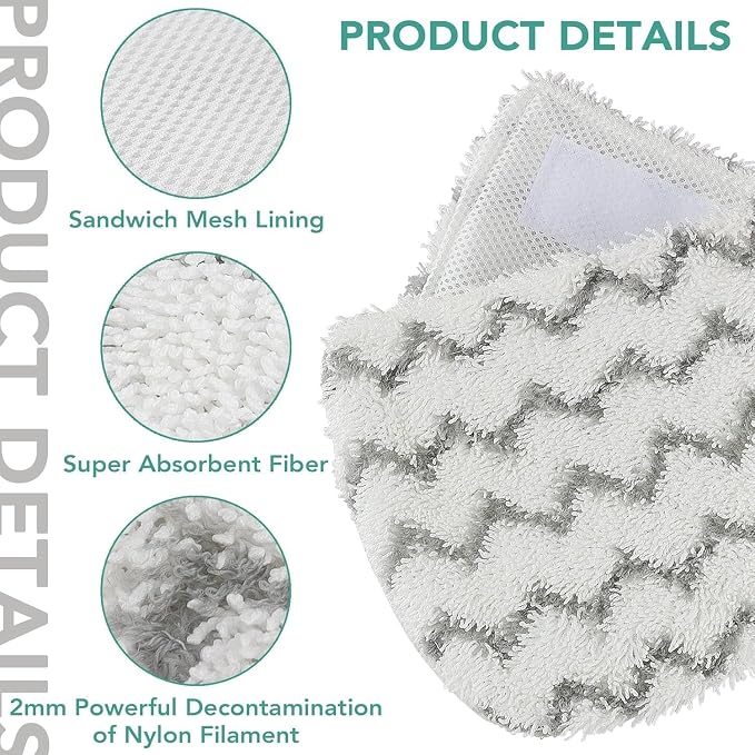Sgizoku S1000 S2001 Steam Mop Replacement Pads - Image 4