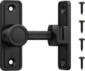 Barn Door Privacy Latch, 90°/180° Swing Slide Lock, Zinc-Alloy, Adhesive or by RETRIN
