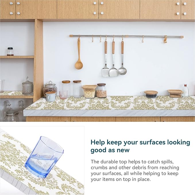 Cabinet Liners 5Rolls 18 x 96 Inch Wide Non Adhesive Kitchen Drawer Liner - Image 4