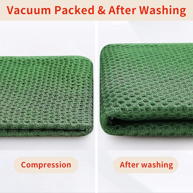 Homaxy 100% Cotton Waffle Weave Kitchen Dish Towels, Ultra Soft Absorbent Quick - Image 7