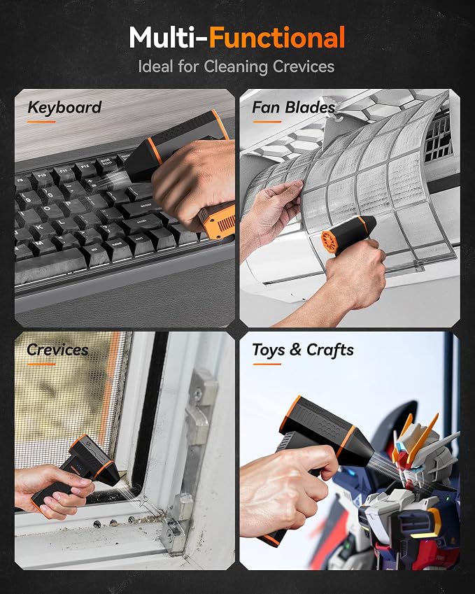 WOLFBOX MF50 Compressed Air Duster-110000RPM Super Power Electric Air Duster - Image 4