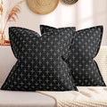 ZWJD Pillow Covers 22x22 Set of 2 Soft Polyester Textured Pillow Covers by ZWJD