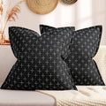 ZWJD Pillow Covers 24x24 Set of 2 Soft Polyester Textured Pillow Covers by ZWJD