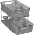 Simple Houseware 2 Tier Bathroom Organizer Tray Pull-Out Sliding by SimpleHouseware