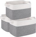 OIAHOMY 3 Pack Storage Basket for Organizing, Woven Basket Basket by MasterofSpaceOptimization