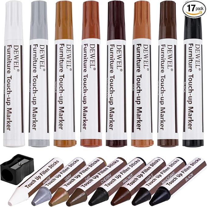 DEWEL Furniture Markers Touch Up, Upgrade Wooden Furniture Repair Kit, Premium by DEWEL