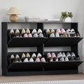 Shoe Cabinet with 4 Flip Drawers, Narrow Hidden Shoe Storage Cabinet, Slim by BORNOON