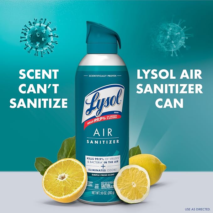 Lysol Air Sanitizer Spray with Odor Eliminator - Image 2