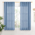 YoungsTex Denim Blue Linen Curtains 54 Inch Length by YoungsTex