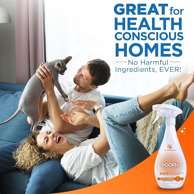 POOPH® Kitty Odor Eliminator – 32 fl oz Bottle – Proprietary Odor-Elimination - Image 4