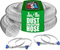 PVC Dust Collection Hose w/4 Thumbscrew Clamps, Puncture Resistant, Carbon by Fulton
