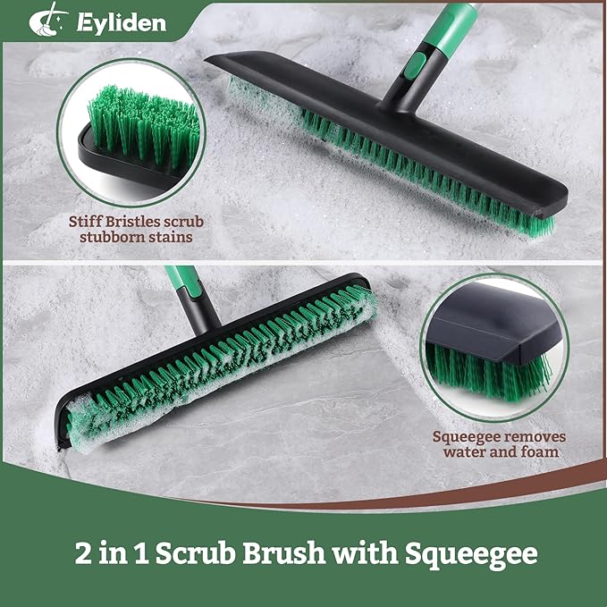 Eyliden X-Large Floor Scrub Brush, 2 in 1 Scrape Brushes - Image 3