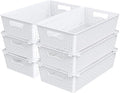 Simple Houseware Plastic Stackable Storage Basket Pantry Organizer, 6 Pack by SimpleHouseware