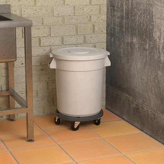 20 Gallon White Round Commercial Trash Can - Image 4