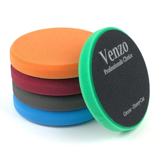 Venzo 3 Inch Buffing Polishing Pads, Buffing Polishing Kit, Waxing Pads by VENZO