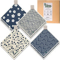 Swedish Dishcloths for Kitchen, 8 Pack Japanese Pattern Reusable Paper Towels by Eulnars