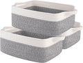 OIAHOMY 3 Pack Storage Baskets for Organizing, Woven Cotton Rope Basket for by MasterofSpaceOptimization