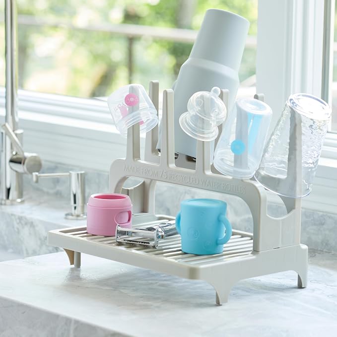 PopYum Seattle Gray Space Saving Drying Rack from 100% Recycled Bottles - Image 2