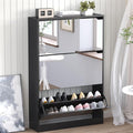 Shoe Cabinet with 3-Flip Mirror Drawers, Freestanding Shoe Rack Organizer with by BORNOON