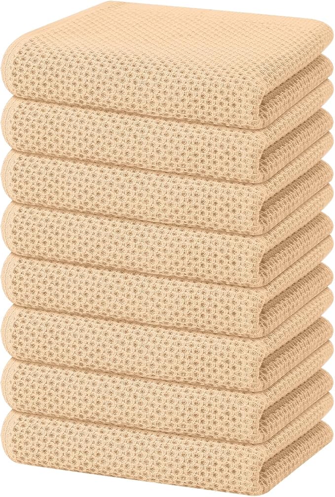 Homaxy 100% Cotton Waffle Weave Kitchen Dish Towels, Ultra Soft Absorbent Quick by Homaxy