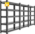 3 Pieces Garage Shelving, Heavy Duty Sturdy Steel Thickened Metal Shelves by HzdbhdGarageShelving