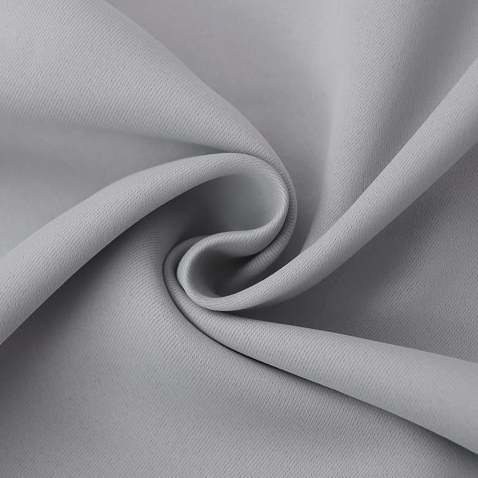 BGment Light Grey Blackout Curtains 48 Inch Length - Image 6