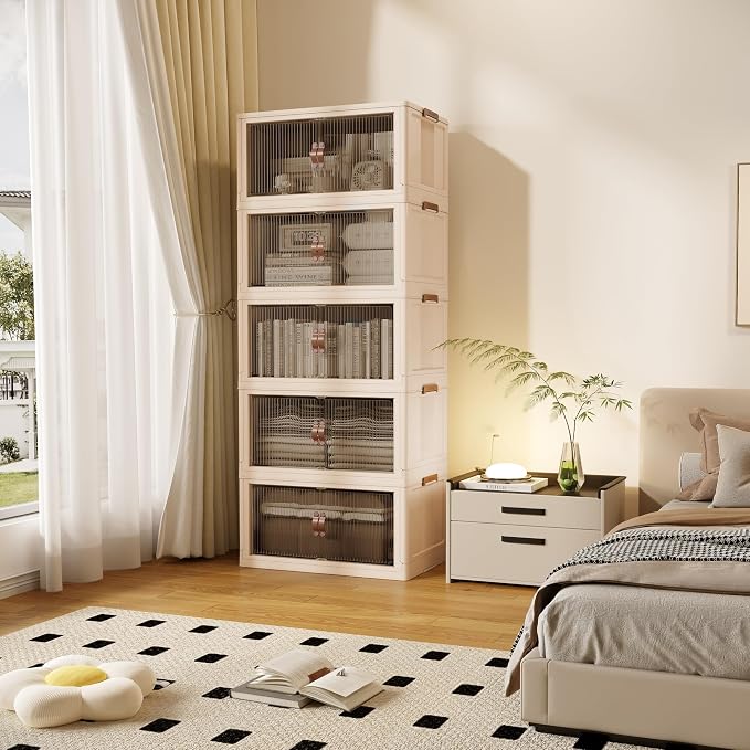 SAILUN 136Gal/543Qt Stackable Storage Bins Folding Collapsible Storage Bins - Image 5