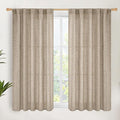 YoungsTex Dark Oatmeal Linen Curtains 48 Inch Length by YoungsTex