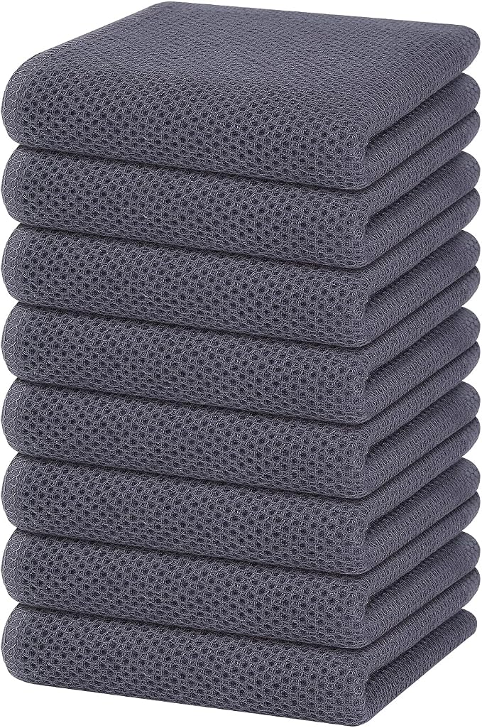 Homaxy 100% Cotton Waffle Weave Kitchen Dish Towels, Ultra Soft Absorbent Quick by Homaxy