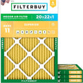 Filterbuy 20x22x1 Air Filter MERV 11 Allergen Defense Replacement, by Filterbuy