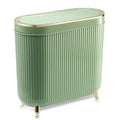 Bathroom Trash Can with Lid 3.2 Gallon Narrow Trash Can Small Plastic Trash Bin by Supteron
