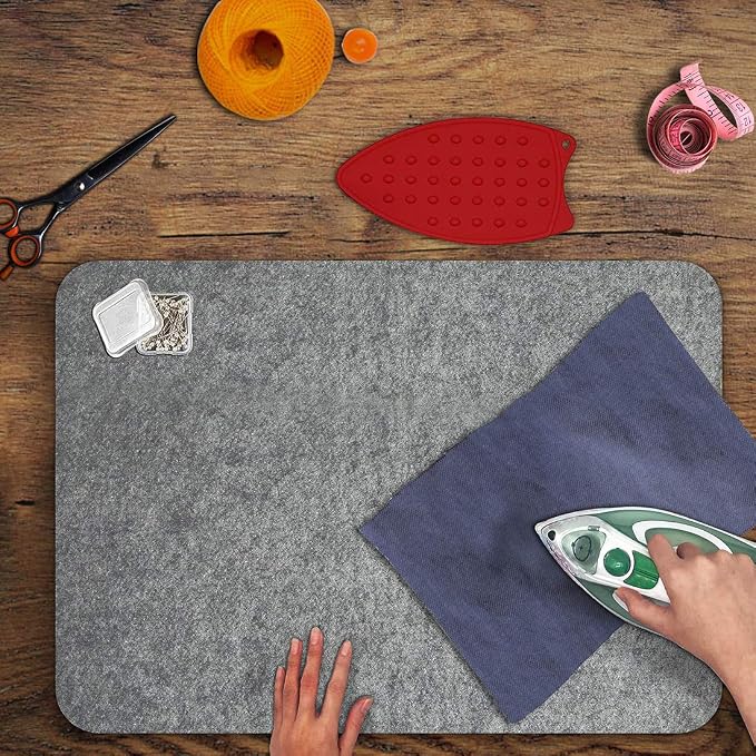 ZOMONETI 24" x 18" Wool Pressing Mat 100% New Zealand Felted Wool Ironing Mat - Image 4