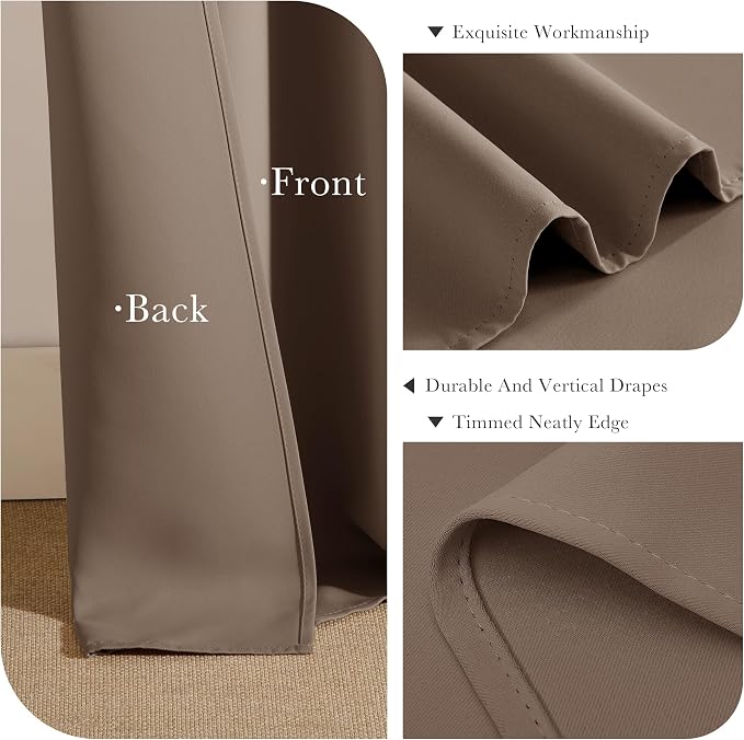 PONY DANCE Mocha Blackout Curtains - Image 5