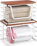 ALOCEO 2 Pack Stackable Storage Bins by ALOCEOWallHooksAdhesive
